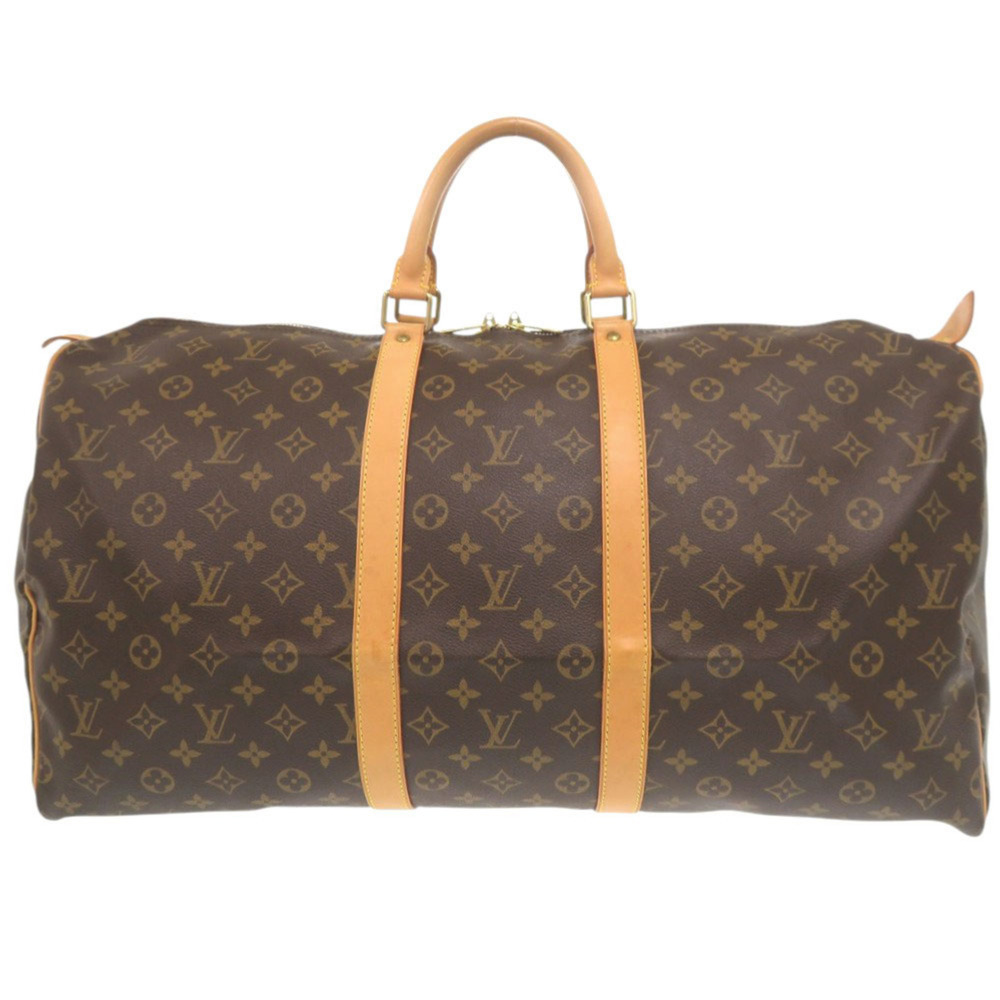LOUIS VUITTON Authentic Brown Monogram Keepall 55 Boston Bag - Picture 1 of 10